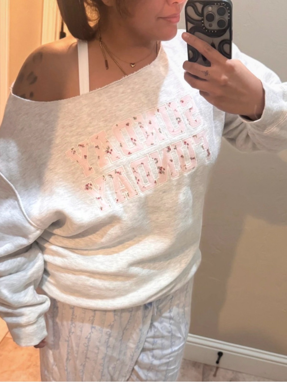 Wild Fable Sunday Funday Off Shoulder Sweatshirt - Picture 2 of 4